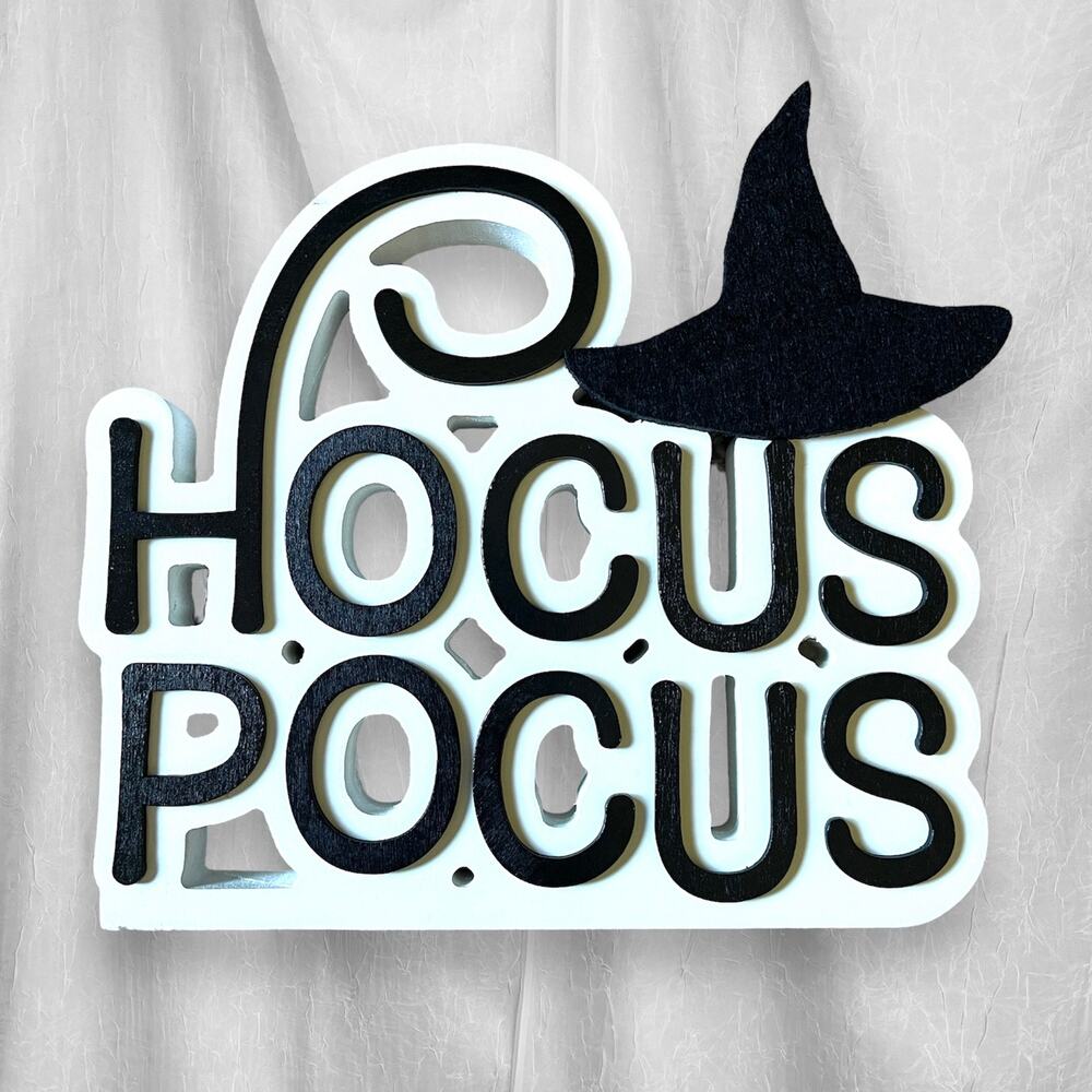 Target Hocus Pocus Witch Hat Table Top Sign Halloween Decor NWOT